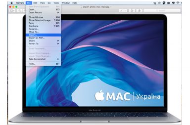 Конвертация фото через Preview macOS