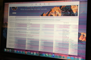 ударил экран MacBook