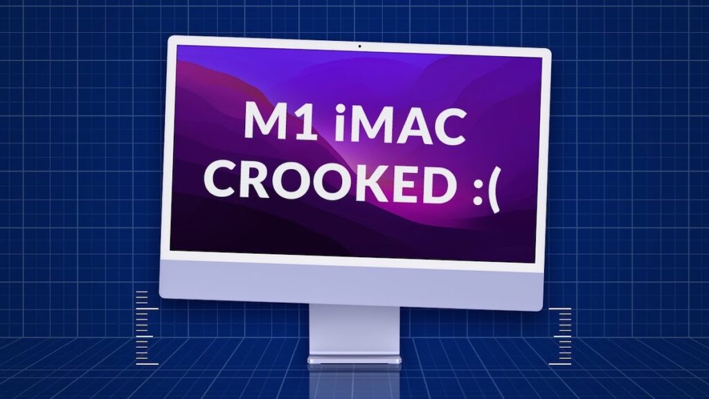 нерівно встановлений екран iMac 24