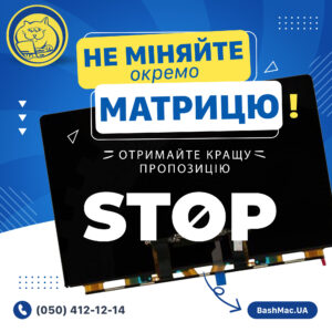 Екран у зборі замість матриці Мак