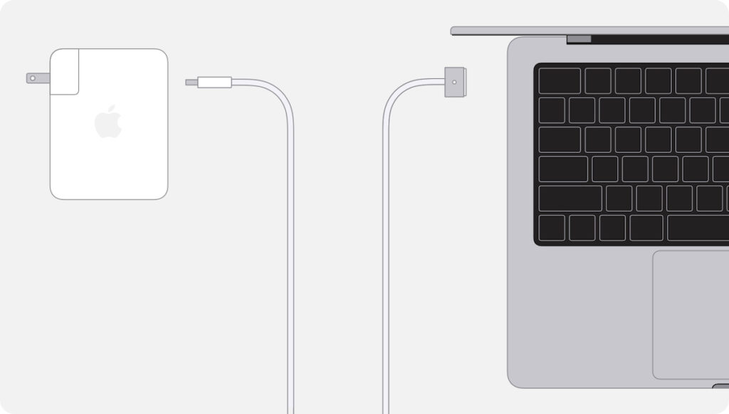 Зарядка MacBook через MagSafe 3